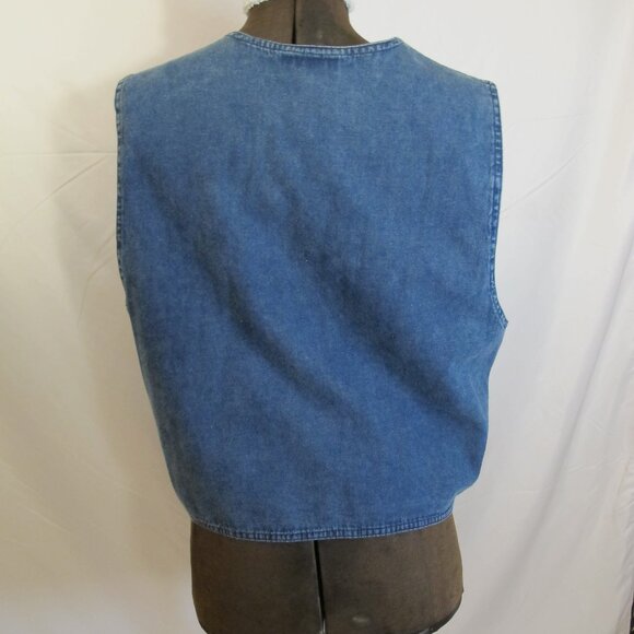 Marsha Sport denim vest with moon and star decoration  XL - Picture 5 of 7